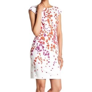 Hobbs London Falling Flowers Cap Sheath Dress